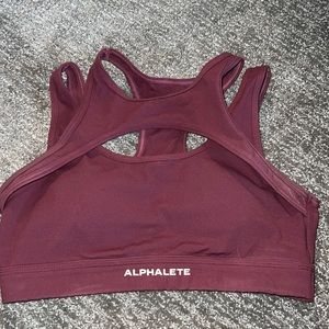 Alphalete surface keyhole bra mauve